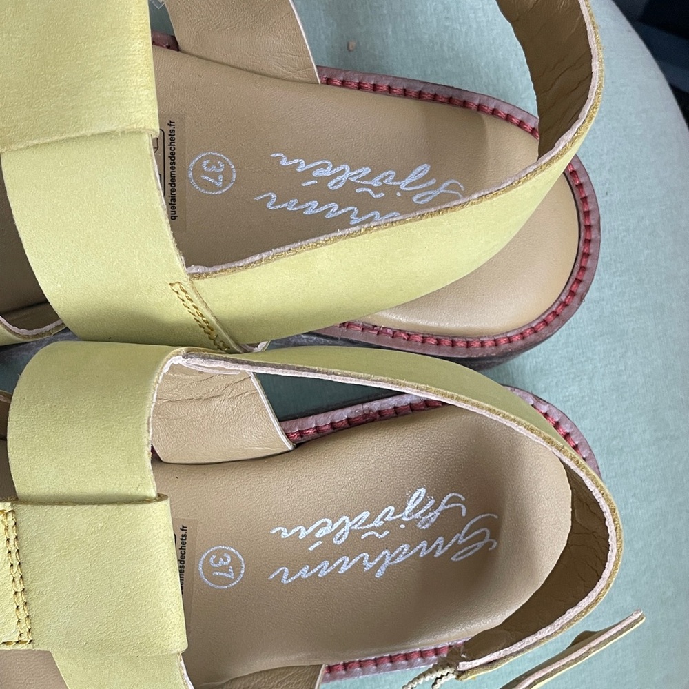 Gentle Souls Yellow Sandals with Buckle - Picture 3 of 8